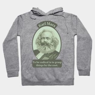 Karl Marx Portrait and Quote Hoodie